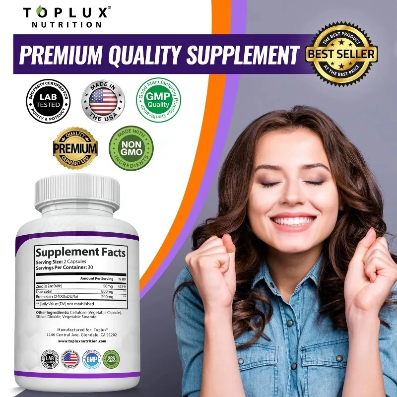 Капсулы с кверцетином и бромел – обзор и цена Wellness Quercetin